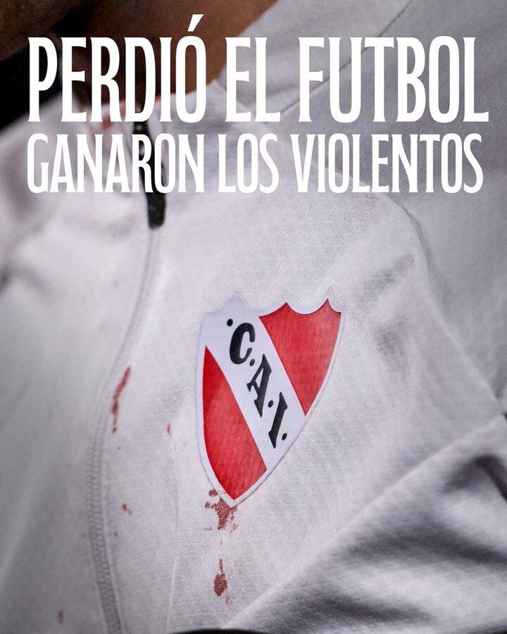 El posteo del Rojo en sus redes sociales