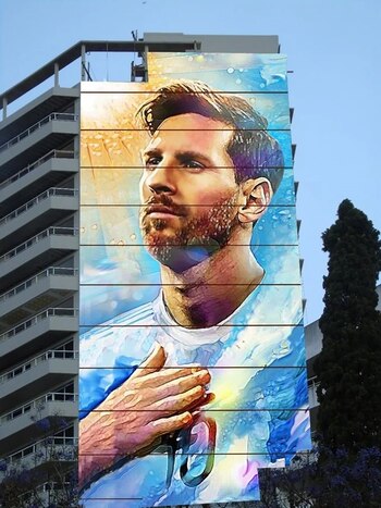 Mural Lionel Messi