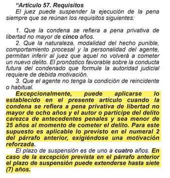 Nuevos requisitos para la suspensión