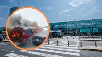Incendio en el estacionamiento del aeropuerto Jorge Chávez