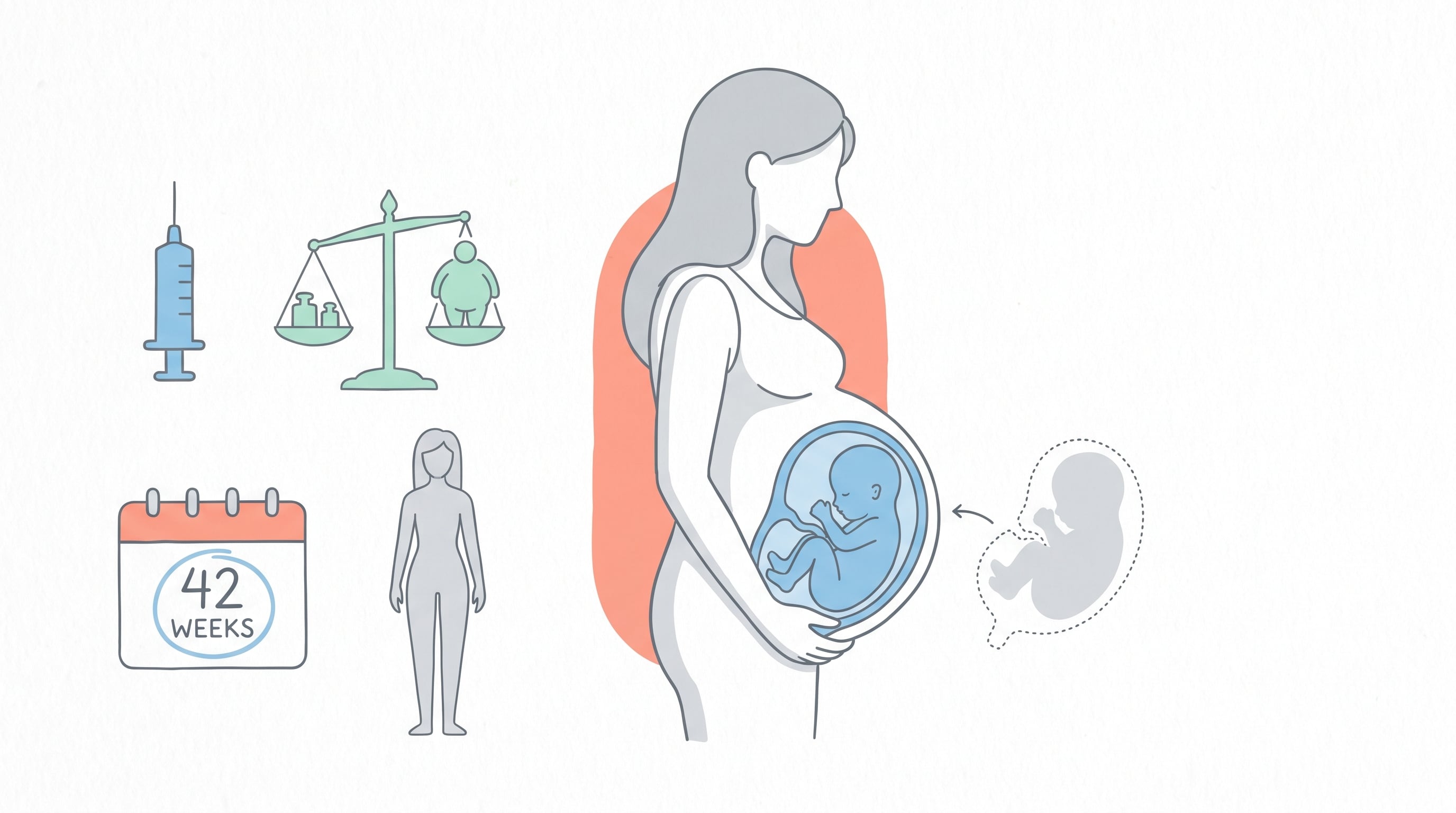Riesgos de macrosomía fetal: diabetes, obesidad, embarazo prolongado y estatura materna (Imagen Ilustrativa Infobae)
