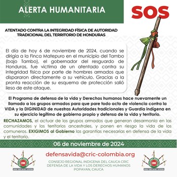 El Cric reportó el ataque