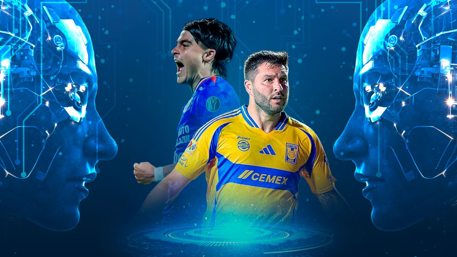 Tigres y Cruz Azul se enfrentan en el Estadio Universitario en la Jornada 12 del Apertura 2025. Ilustración de Jesús Aviles / Infobae México.