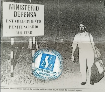 Alejandro Álvarez Borja saliendo de prisión (Foto cedida)