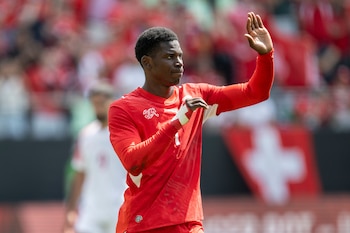 Breel Embolo, figura de Suiza (Gian Ehrenzeller/Keystone vía AP)