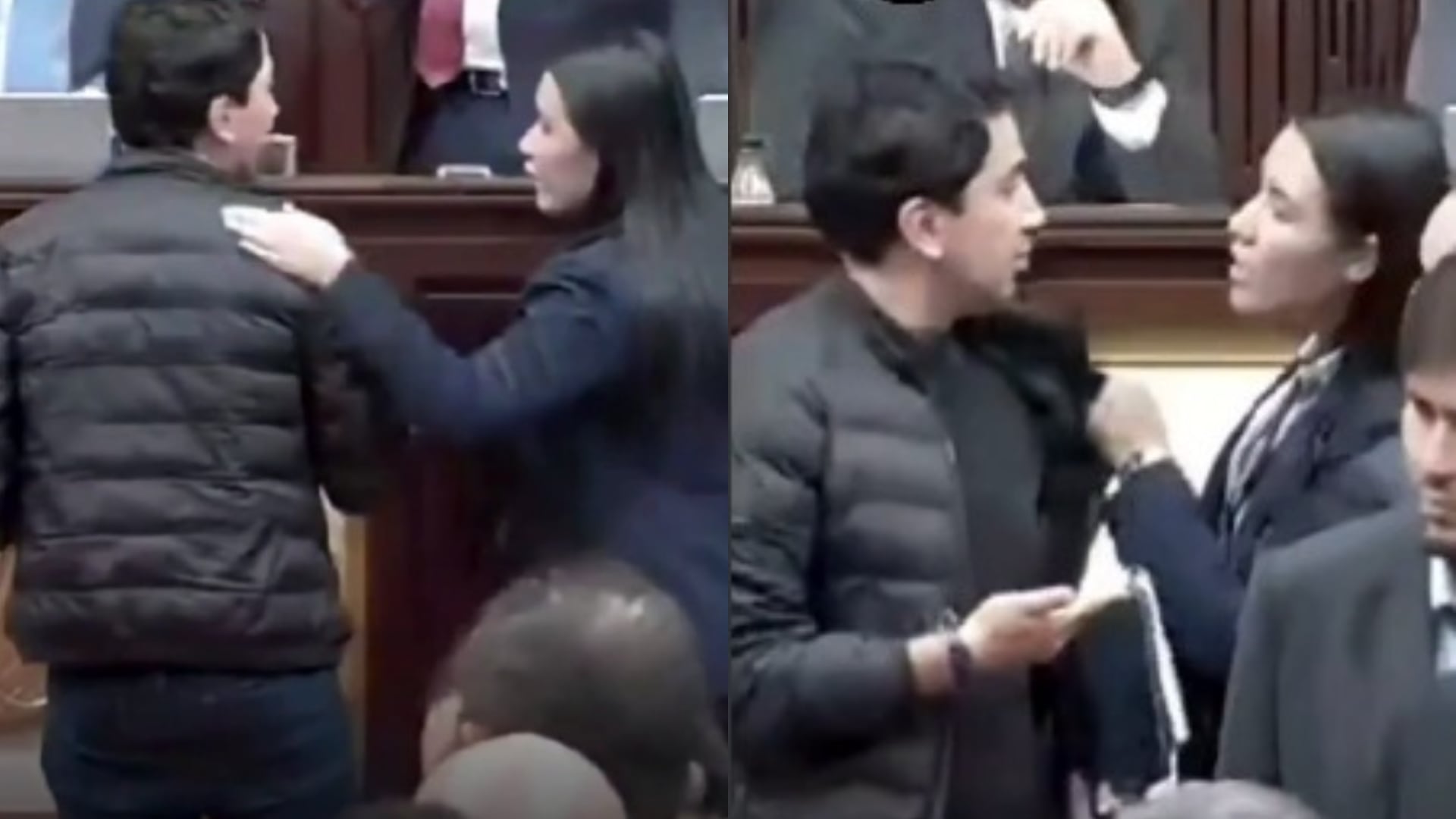 El choque surgió al finalizar una discusión sobre las Áreas de Protección para la Producción de Alimentos y motivó el mensaje de disculpas de la congresista - crédito Captura de video Canal del Congreso