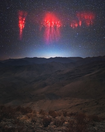 Imagen de sprites rojos sobre