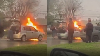 Susto en La Plata: una monja iba manejando y se le prendió fue el auto