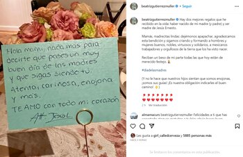 Publicación de Gutiérrez Müller. (Instagram)