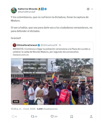 Con este mensaje en X,