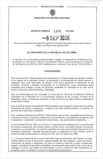 Decreto - crédito suministrada