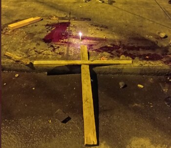 Los manifestantes marcaron con una