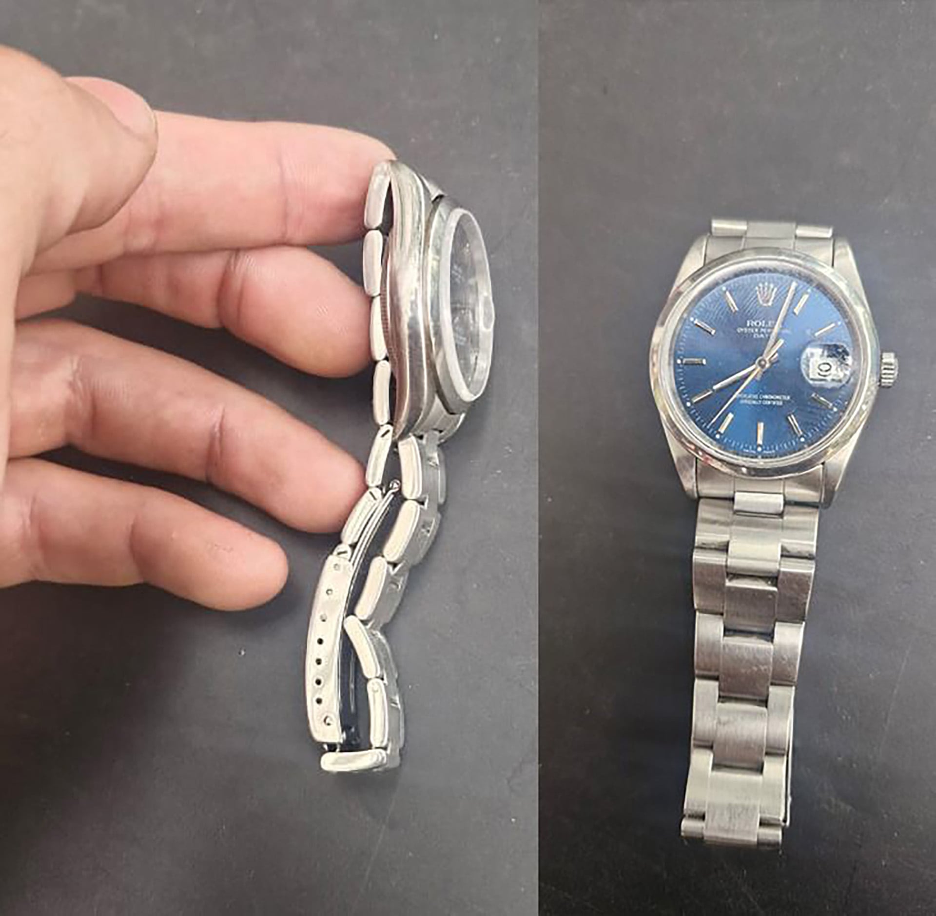El Rolex que el motochorro intentó sustraer.
