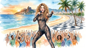 Video: Shakira quedó boquiabierta por las miles de personas que la esperan en la playa de Copacabana