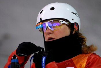 FILE PHOTO: Freestyle Skiing - Pyeongchang 2018 Winter Olympics - Women's Aerials Training - Phoenix Snow Park - Pyeongchang, South Korea - February 15, 2018. Aliaksandra Ramanouskaya of Belarus during training. REUTERS/Issei Kato/File Photo
