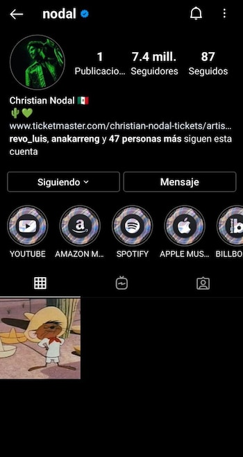 Así luce ahora su cuenta,