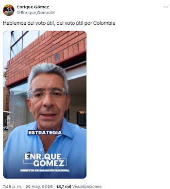 Enrique Gómez pidió concentrar el apoyo en Abelardo de la Espriella ante protestas y bloqueos nacionales - crédito @Enrique_GomezM/X