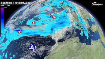 Un frente muy activo podría entrar por Galicia la tarde del martes y cruzaría la península entre miércoles y viernes con lluvias (Eltiempo.es)