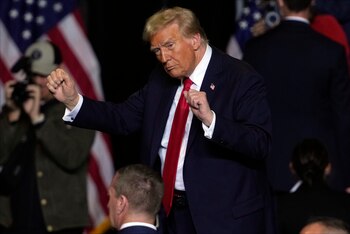 El candidato presidencial republicano, el