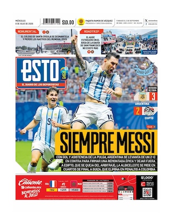 Victoria selección argentina portadas mundo