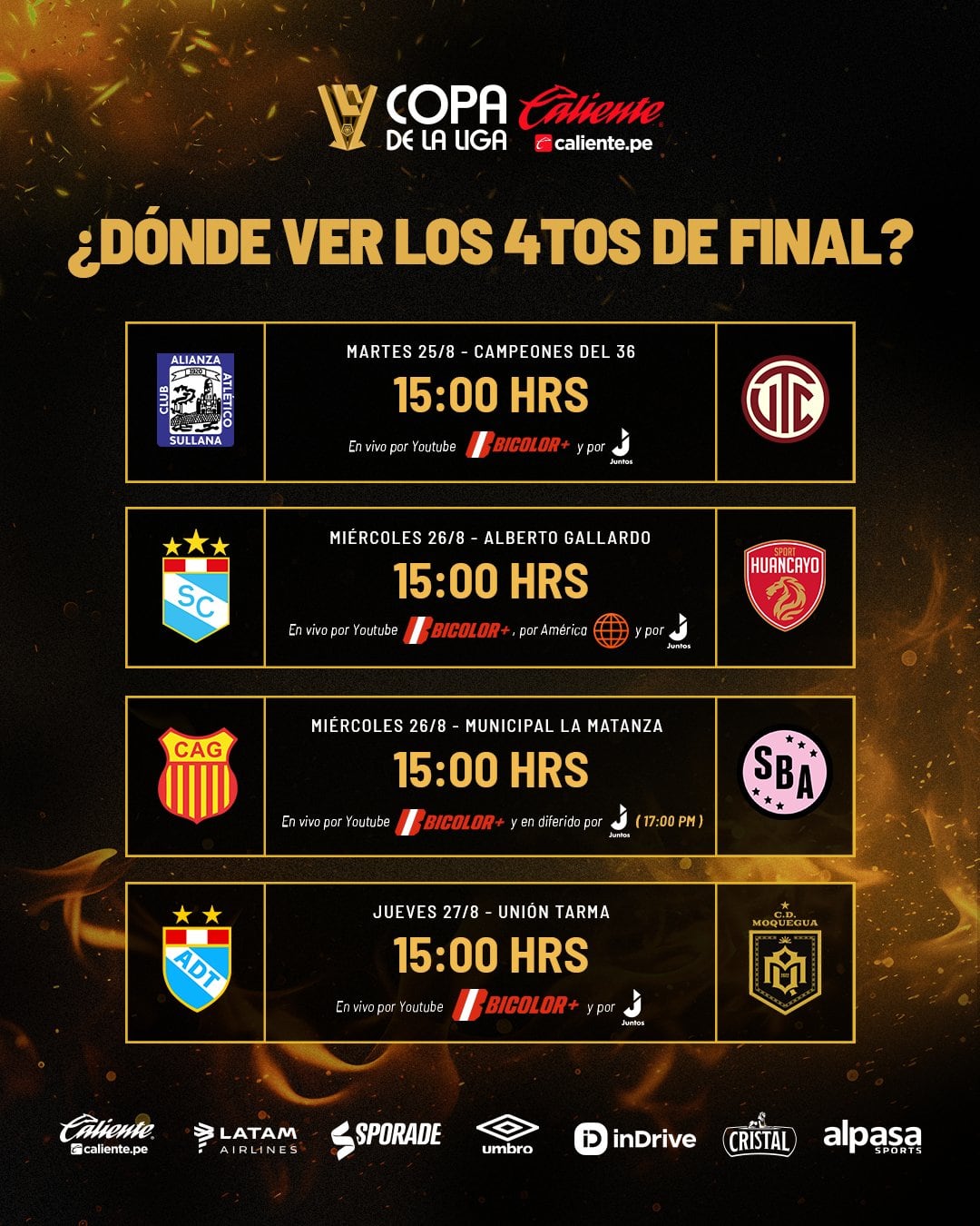 Dónde ver los partidos de los cuartos de final de la Copa de la Liga 2026