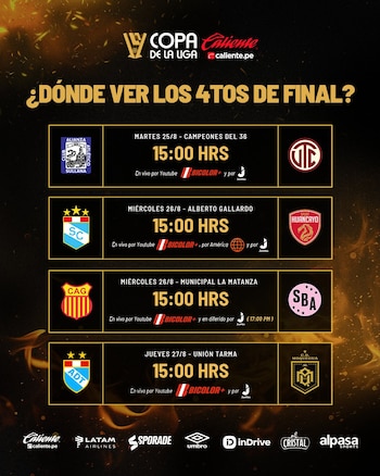 Dónde ver los partidos de los cuartos de final de la Copa de la Liga 2026