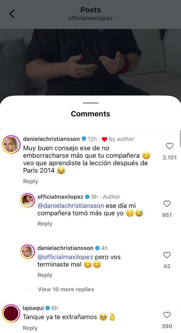 El divertido ida y vuelta de Maxi y Daniela