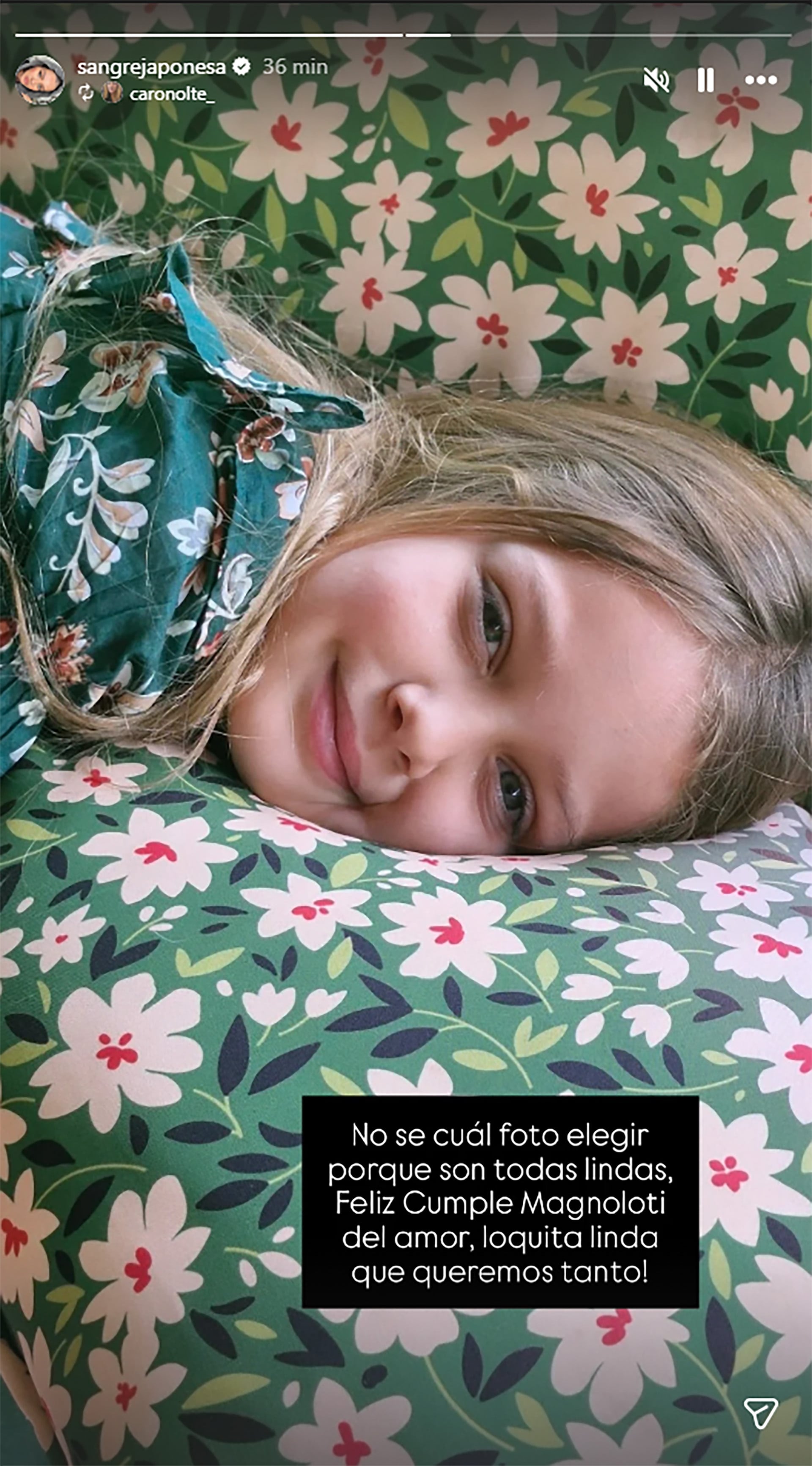 China Suárez compartió una tierna imagen junto a su hija Magnolia en la cama para celebrar su cumpleaños, deseándole buenas noches a su 'cumpleañera amada'