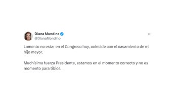 El mensaje de Diana Mondino