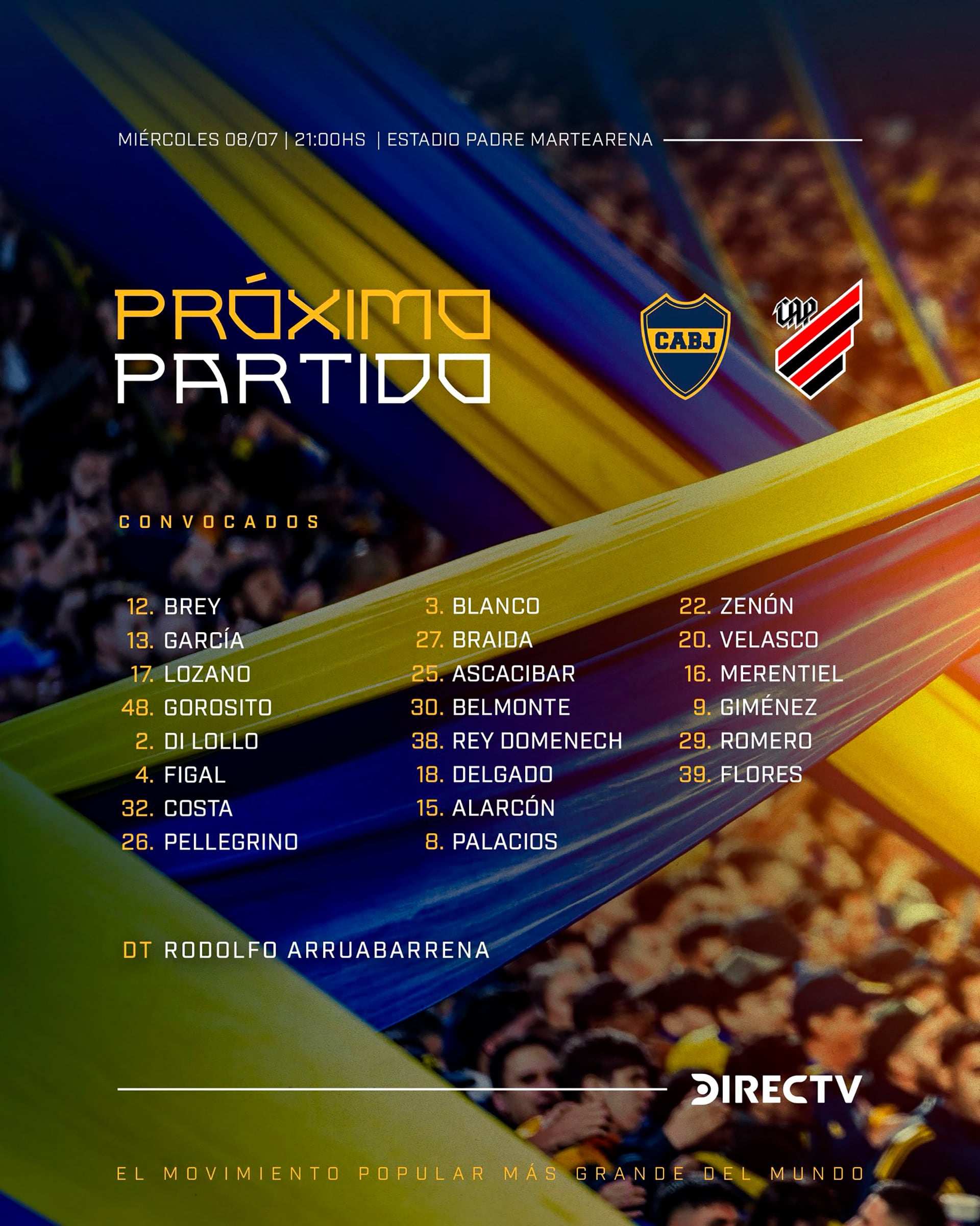 Los convocados de Boca para el amistoso en Salta