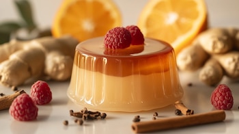 La gelatina de naranja con