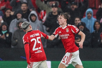 Los jugadores del Benfica celebrando
