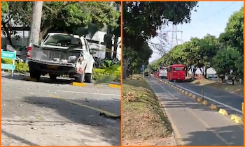 Los habitantes del barrio El Volador reportaron una seguidilla de explosiones en la sede policial durante la mañana del domingo 20 de septiembre - crédito X