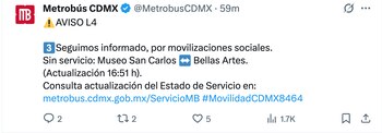 Actualización del Metrobús 19 de