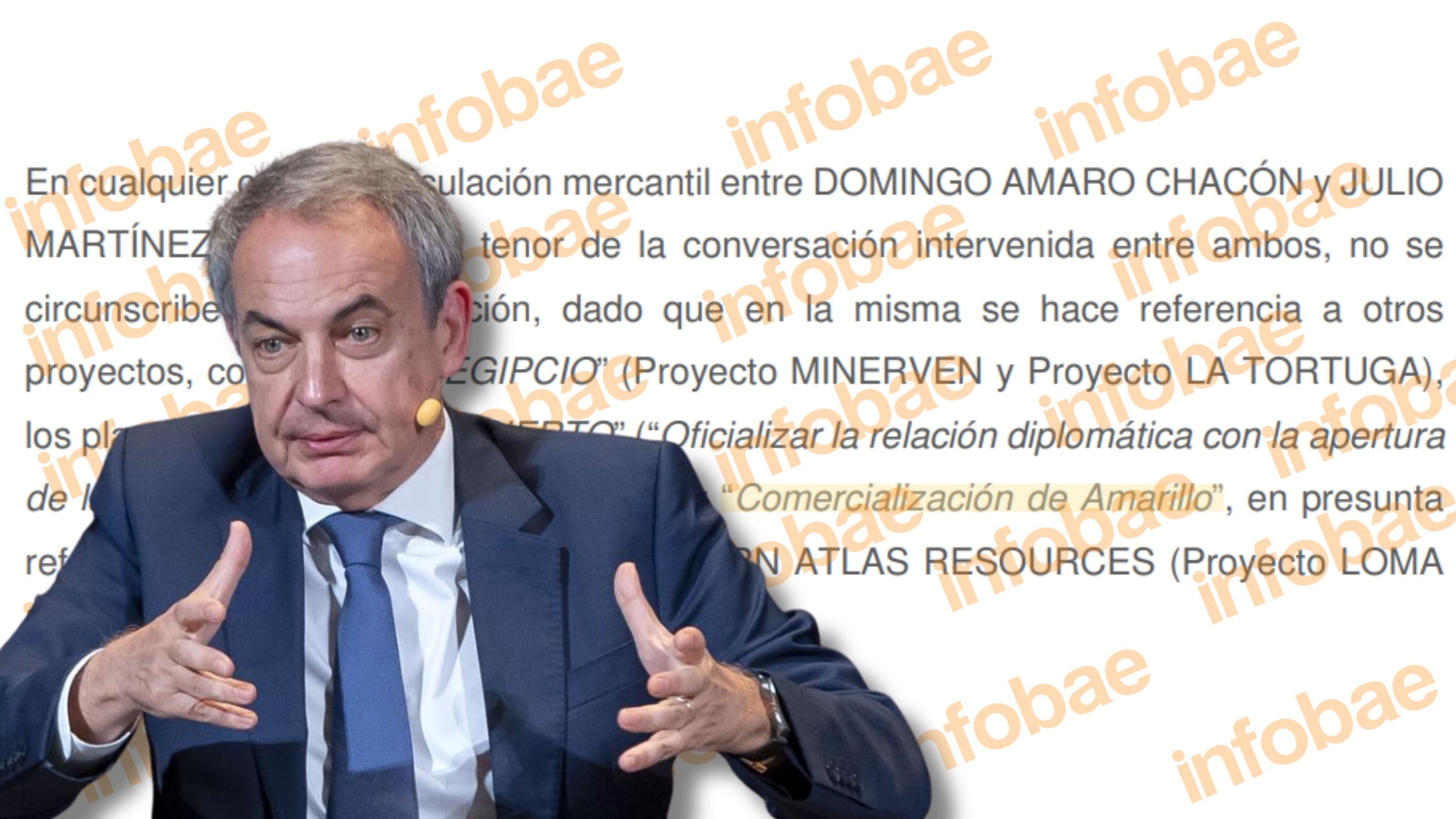 La UDEF sitúa a Zapatero como intermediario de operaciones de oro, níquel y petróleo venezolano con compradores chinos y suizos. (Montaje Infobae)
