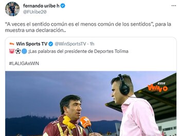 Fernando Uribe manifestó su inconformismo