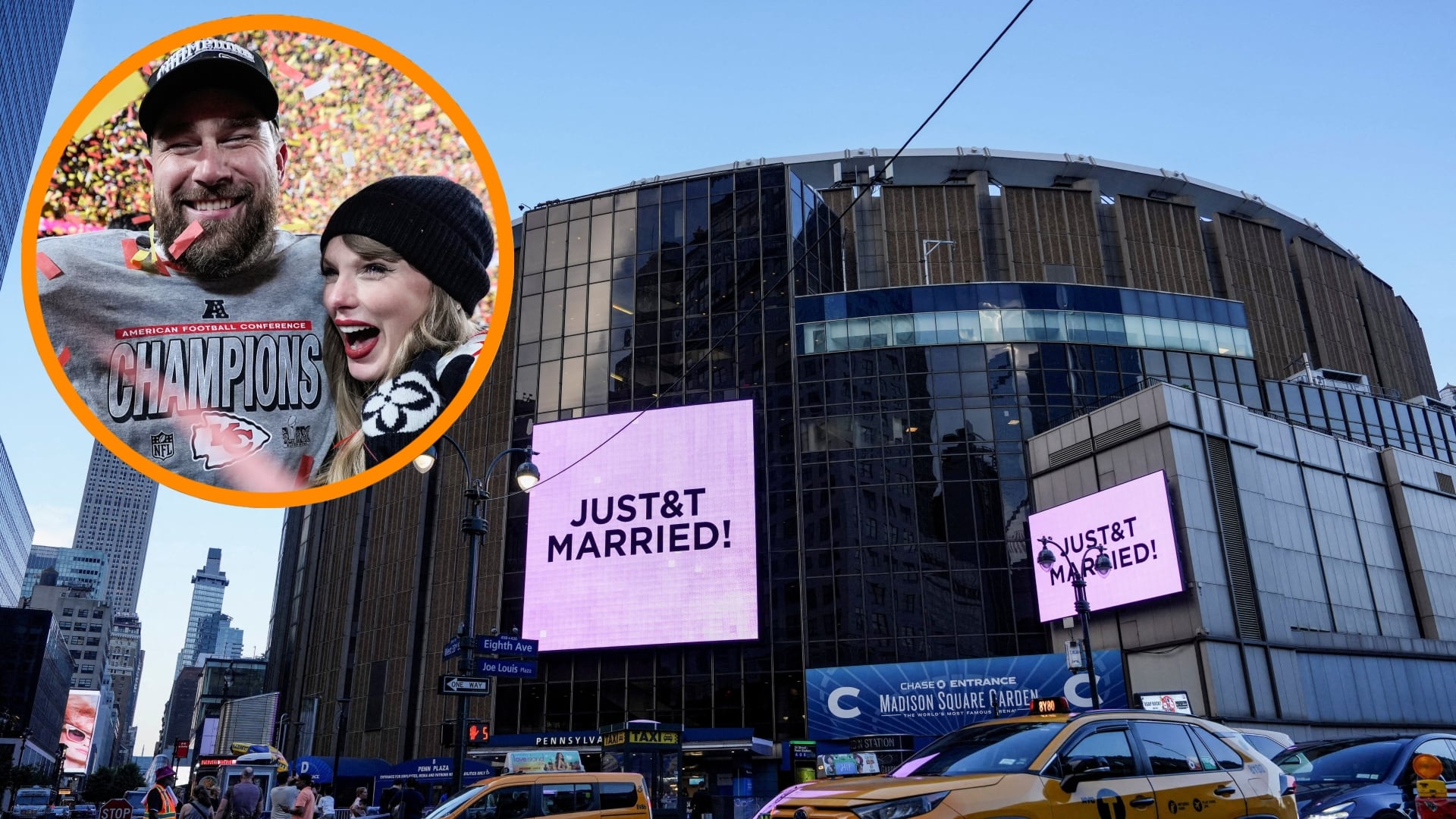 Travis Kelce cuenta la razón detrás de la boda de Taylor Swift en el Madison Square Garden. (Reuters. AP)