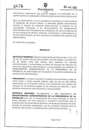 La crítica de la exsenadora apuntó menos a la formalidad de la resolución que a su oportunidad política - créito Presidencia