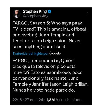 Stephen King sobre Fargo