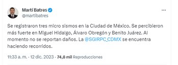 Descartan daños en la CDMX