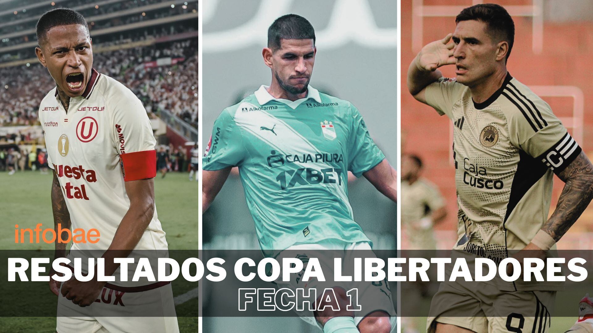 Resultados de la fecha 1 de la Copa Libertadores 2026.