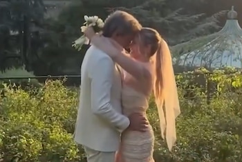 La pareja inició el viaje en Roma y luego siguió por la costa italiana antes de llegar a Venecia para la luna de miel