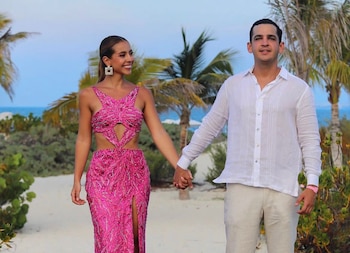 Issa Vásquez y su novio