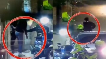 Un agente fue impactado por