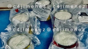 Las latas contenían presunta droga, acorde con el reporte oficial. (X/@c4jimenez)