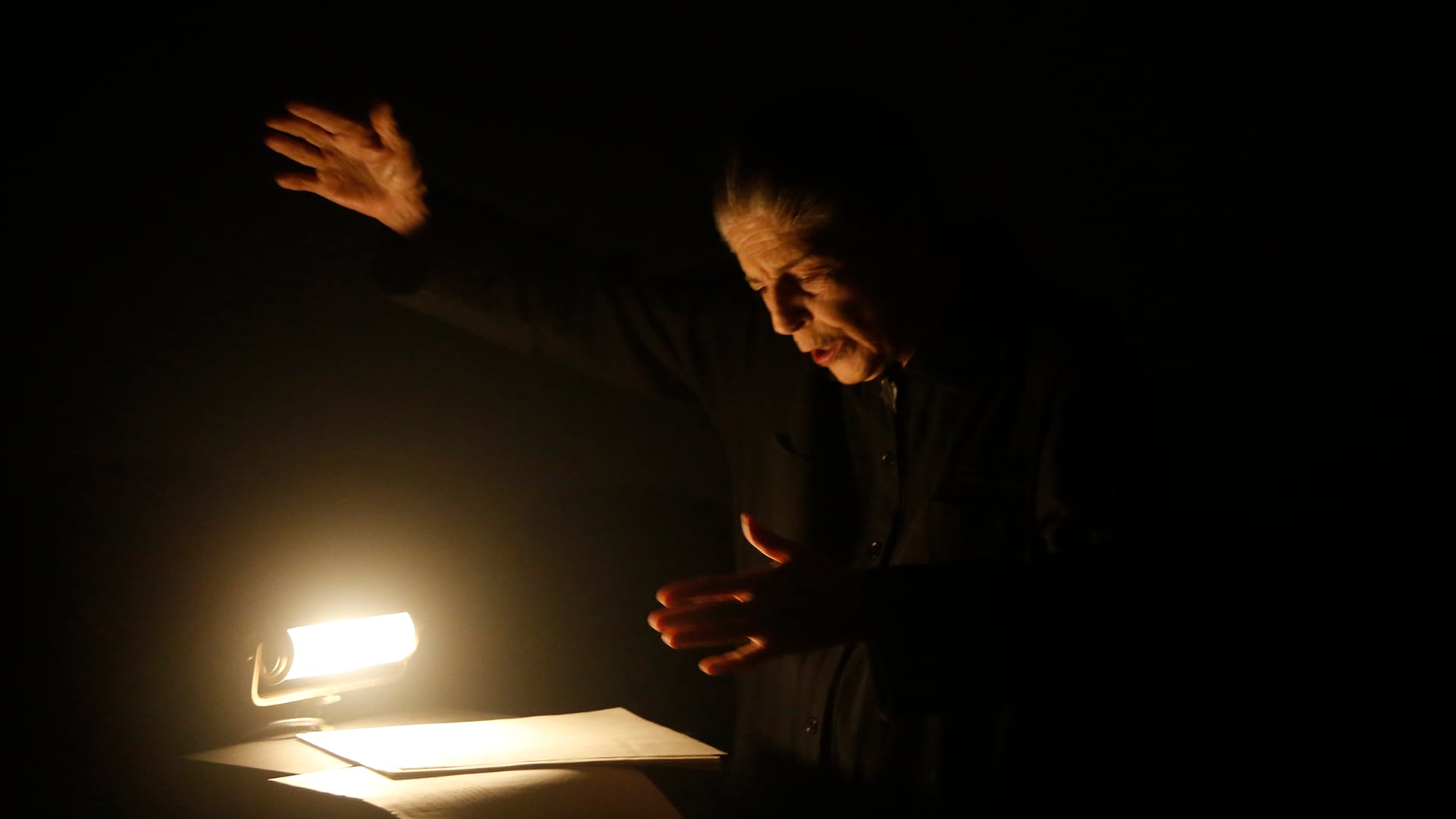 Cristina Banegas en el papel de Juan Domingo Perón en