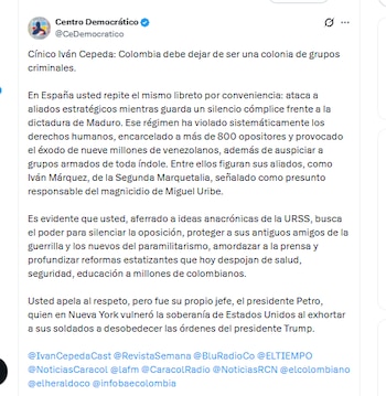 El partido Centro Democrático hizo