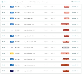 Algunos de los vuelos desviados