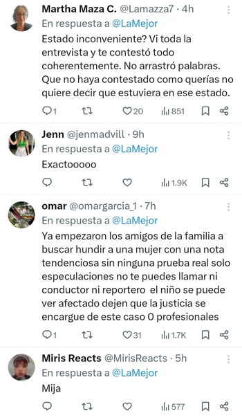 Las reacciones de usuarios de