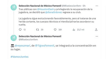 Diana Ordóñez es baja de